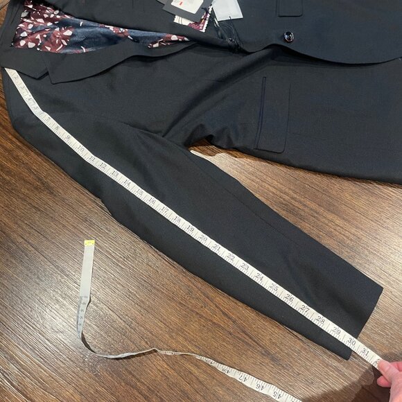 NWT Ted Baker London Mens Sz 3 (M) Navy Core Suit Jacket Blazer 2-Button Halznut - Picture 10 of 11